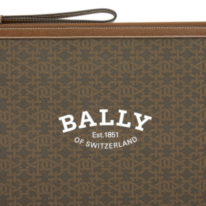 Tui Bally B-Monogram BOLLIS LARGE TML 801 Clutch 'Brown' BOLLIS-LARGE-TML-801