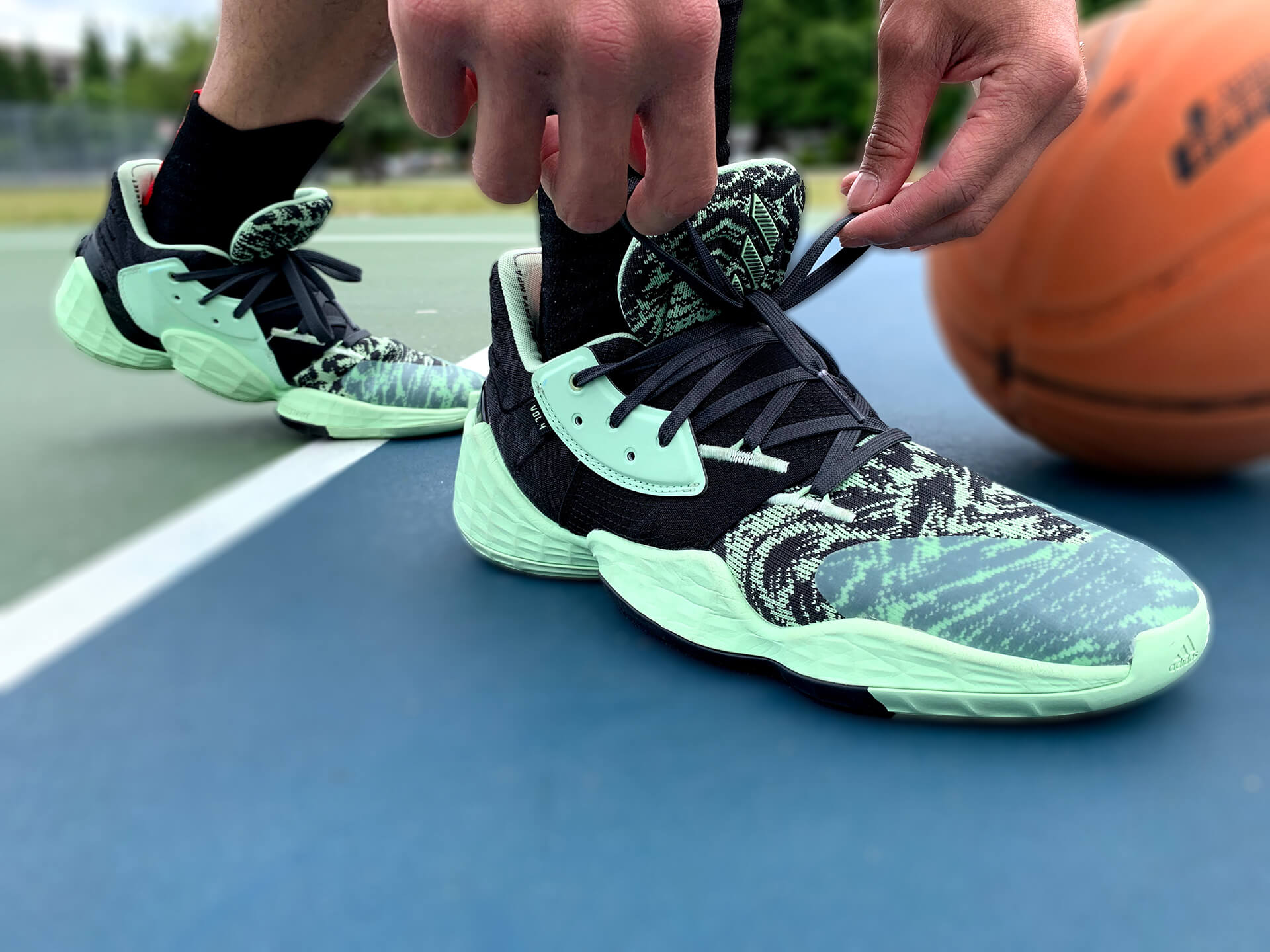 Giày Adidas Harden Vol. 4 'Glow Green' EF1000 Authentic-Shoes