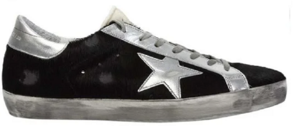 Giày Golden Goose Super Star Black Silver GARMS590-E59