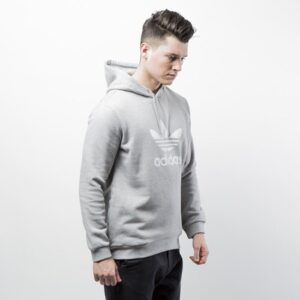 Alternative view of Áo Adidas Trefoil Hoodie Mens Grey White CY4572