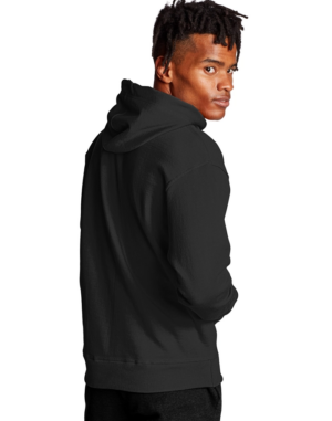 Alternative view of Áo Champion Mens Powerblend Fleece Pullover Hoodie Black S0889-003