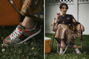 Alternative view of Giày Gucci Wmns Ace 'Strawberry Beige' 433900 G2210 8960