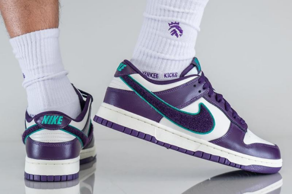 Giày Nike Dunk Low 'Chenille Swoosh Grand Purple' DQ7683-100 - Hình ảnh 5