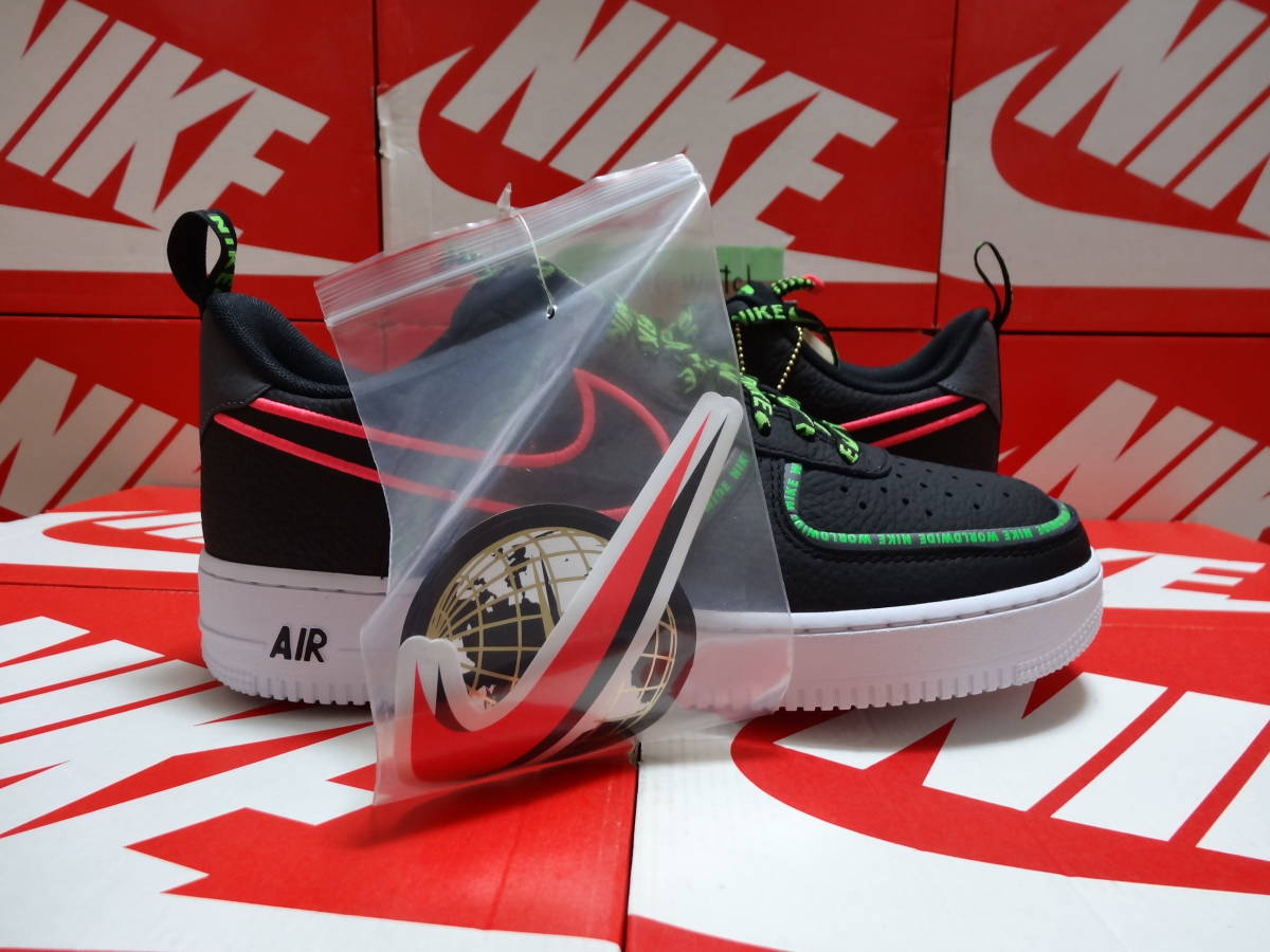 Nike Air Force 1 07 PRM WW Worldwide Black Green Crimson CK7213