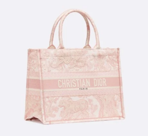 Tui Dior Medium Book Tote 'Pink Toile De Jouy Embroidery' M1296ZTDT-M956