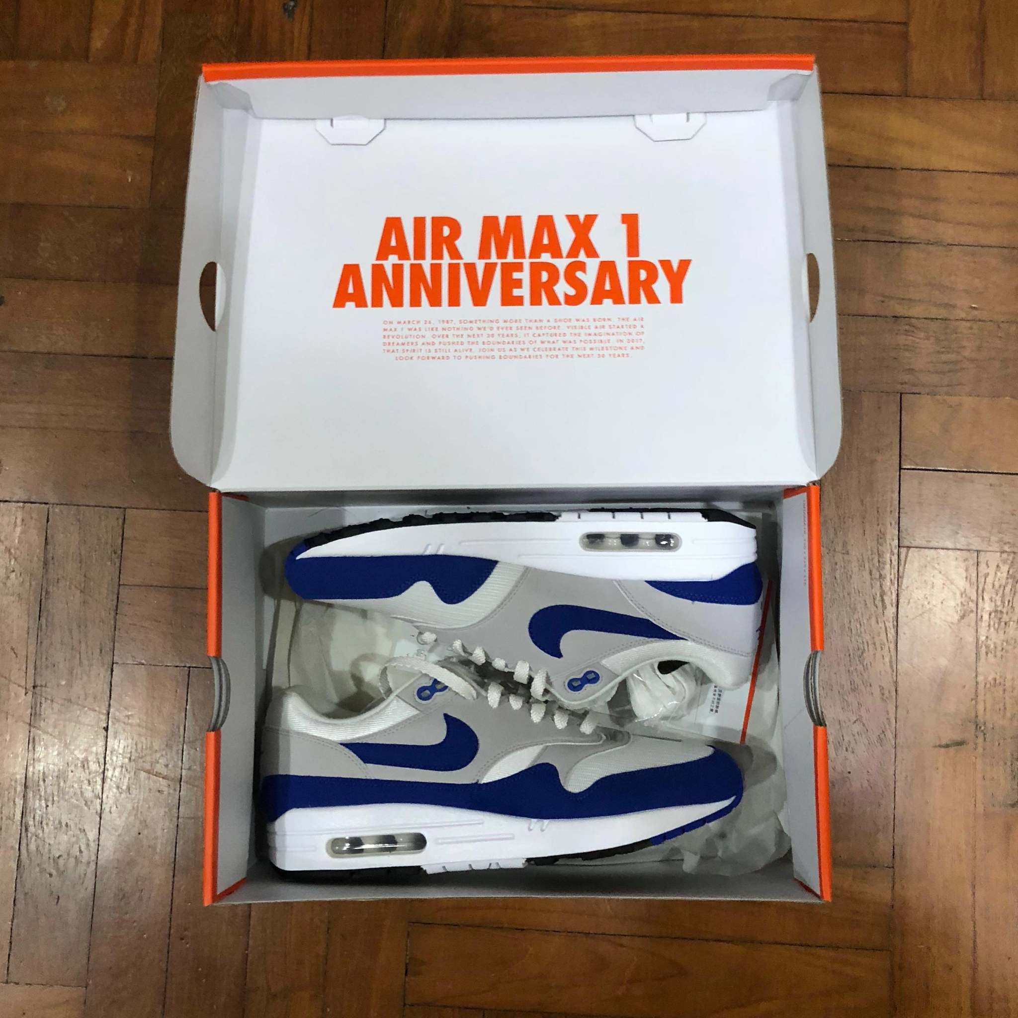 Giày Nike Air Max 1 OG 'Anniversary Royal' 908375-101 - Ảnh 3