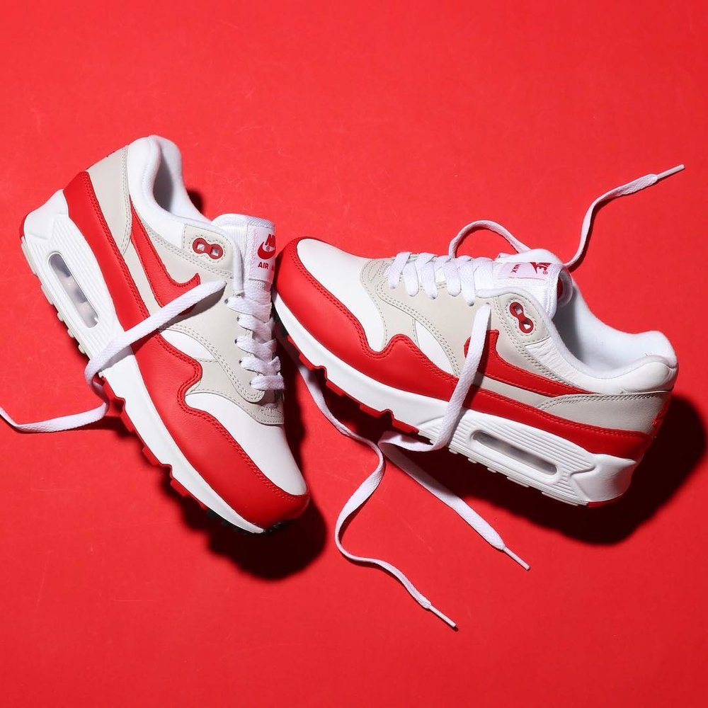 Giày Nike Air Max 90 'White University Red' Aq1273-100 Authentic-Shoes