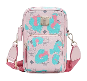 Túi MCM Tech Crossbody Floral Leopard Pink Blue MMRASLF01QI001
