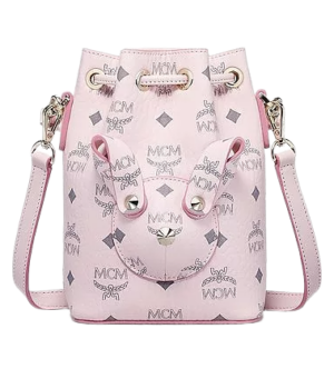 Túi MCM Zoo Rabbit Bucket Bag in Visetos MWDBSXL02QH001