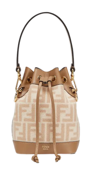 Túi Fendi Mon Tresor FF Wool Mini-Bag 'Beige' 8BS010-AHJF-F1F24