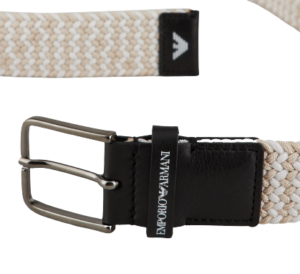 Alternative view of Thắt Lưng Giorgio Armani Two Toned Woven 'Beige' Y4S494Y124J187015