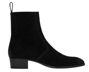 Giày Saint Laurent Wyatt Zippered Boots In Suede 5536210W3001000