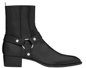 Giày Saint Laurent Wyatt Harness Boots In Smooth Leather 'Black'