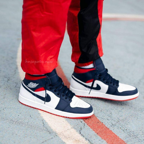 Giày Nike Air Jordan 1 Mid GS 'USA Olympic' BQ6931-104 - Hình ảnh 2