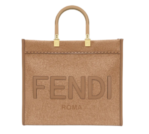 Túi Fendi Brown Flannel Shopper Bag 8BH386-AHJ9-F1F1T