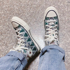 Giay Converse Chuck 70 High 'Holiday Sweater Ash Stone' 169352C