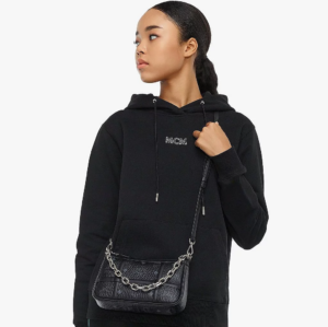 Alternative view of Túi MCM Mini Delmy Shoulder Bag In Visetos Black MWSBAER01BK001