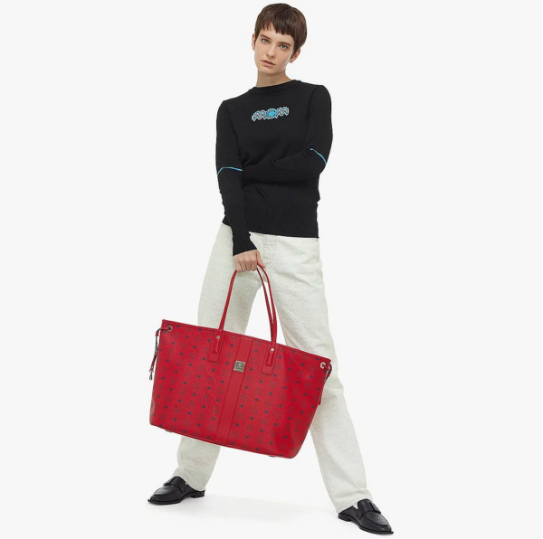 Túi MCM Large Reversible Liz Shopper In Visetos Red MWPAAVI01XC001 - Hình ảnh 2