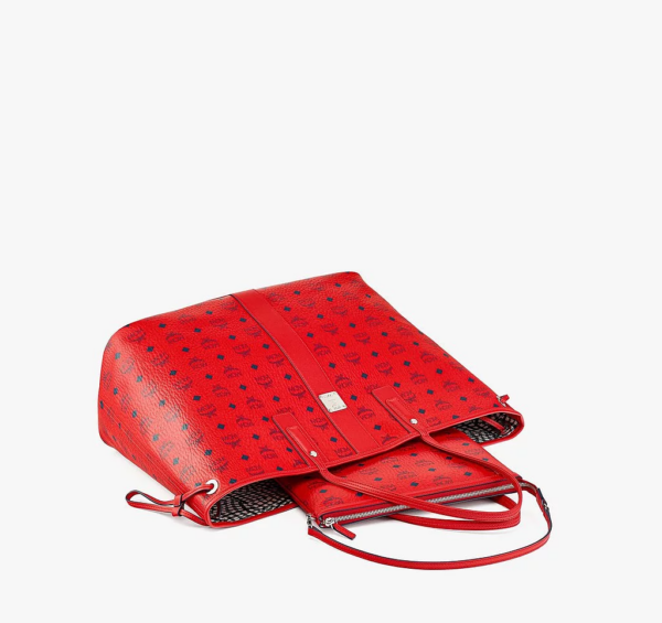 Túi MCM Large Reversible Liz Shopper In Visetos Red MWPAAVI01XC001 - Hình ảnh 4