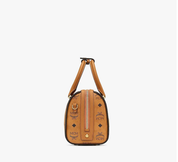 Túi MCM Small Essential Boston Bag In Visetos Original Cognac MWBAASE02CO001 - Hình ảnh 4