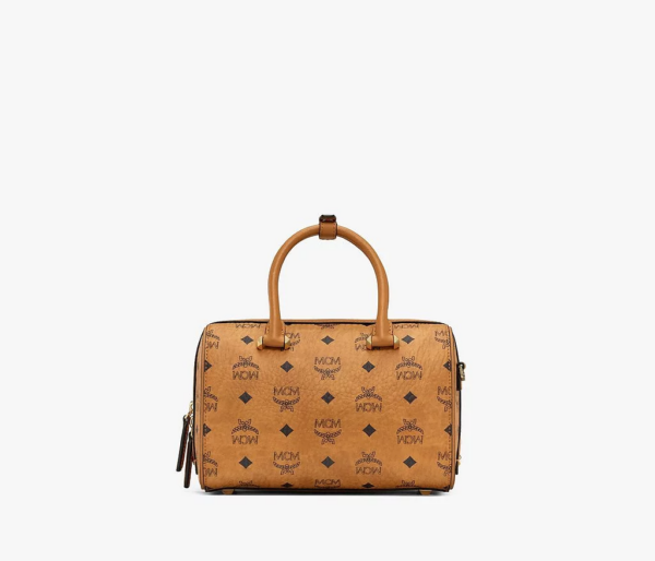 Túi MCM Small Essential Boston Bag In Visetos Original Cognac MWBAASE02CO001 - Hình ảnh 2