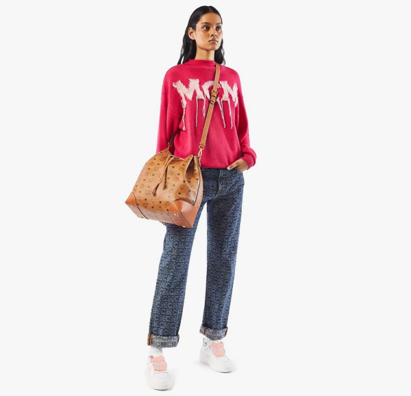 Túi MCM Soft Berlin Drawstring Bag Cognac MWDAABF01CO001 - Ảnh 5