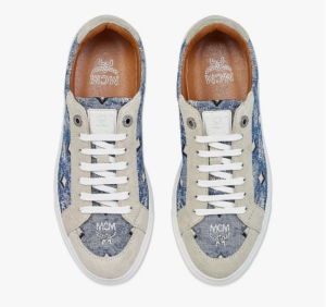 Alternative view of Giày MCM 37 IT Lo Sneakers Jacquard Monogram Blue MESBATQ02LU037