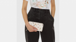 Vi Coach Accordion Zip Floral Print 'Chalk' C6314-B4CAH