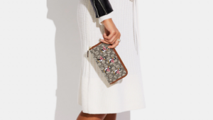 Vi Coach Accordion Zip Penguin Motif 'Cocoa' C7721-B4TA7