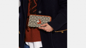 Vi Coach Accordion Zip Fox Motif 'Cocoa' C7720-B4TA7