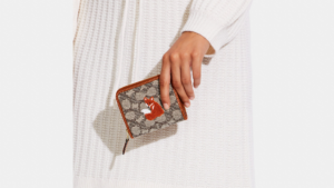 Vi Coach Billfold Signature Fox Motif 'Cocoa' C7719-B4TA7