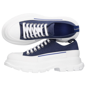 Alternative view of Giày Alexander McQueen Wmns Tread Slick Lace Up 'Indigo' 611705-W4PD1-4177