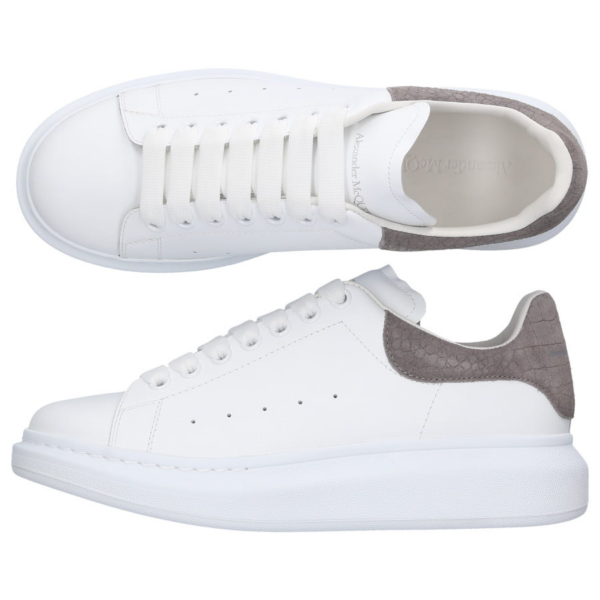 Giày Alexander McQueen Oversized Sneaker 'Lead Crocodile' 625162-WHZ4K-9597 - Hình ảnh 3