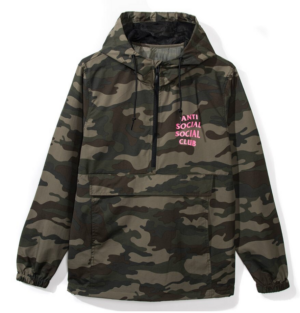 Áo Anti Social Social Club Half Zip Jacket Green Camo
