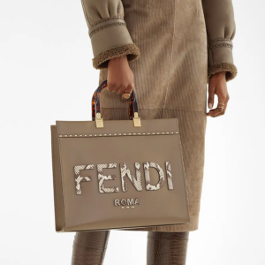 Alternative view of Túi Fendi Sunshine Medium Leather Elaphe Shopper 'Gray' 8BH386-AHN5-F1FEN