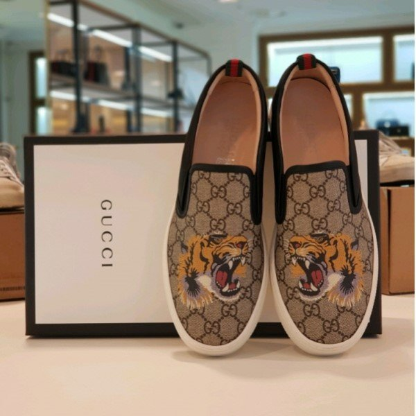 Giày Gucci Gg Supreme Slip-On 'Tiger' 456202-K5Z30-8979 Authentic-Shoes