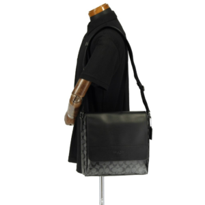 Tui Coach Houston Map Bag In Signature Canvas 'Black' 573-QBMI5