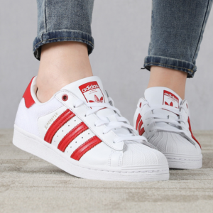 Alternative view of Giày Adidas Superstar 'Velcro Patches White Scarlet' FY3117