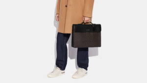 Tui Coach Graham Flap Brief In Signature Canvas 'Mahogany' C9827-QBAE4