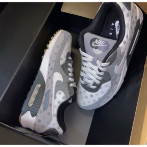 Alternative view of Giày Nike Air Max 90 NRG 'Venn Diagram Grey Fog Polka' CZ1929-100