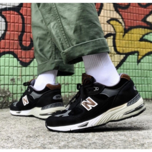 Alternative view of Giày New Balance 991 Made In England 'Black Brown' M991KT