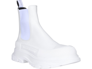 Alternative view of Giày Alexander McQueen Tread Slick Leather Chelsea Boots White