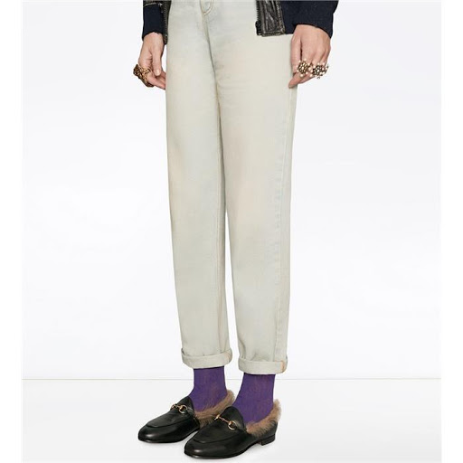 Alternative view of Giày Gucci Jordaan Fur Loafers 496626 DMB90 1063