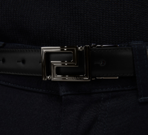 Alternative view of Thắt lưng Versace Men's Logo Leather Belt Black Brown P00485970