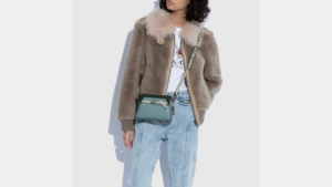 Tui Coach Tate 18 Crossbody Snakeskin Detail 'Pewter' C5371-V5O4Q