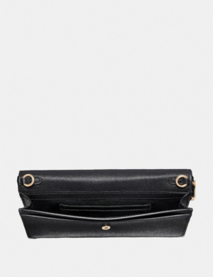Alternative view of Túi Coach Foldover Wristlet Black Gold F73793