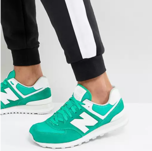 Alternative view of Giày New Balance 574 Suede Trainer 'Green' ML574SEH