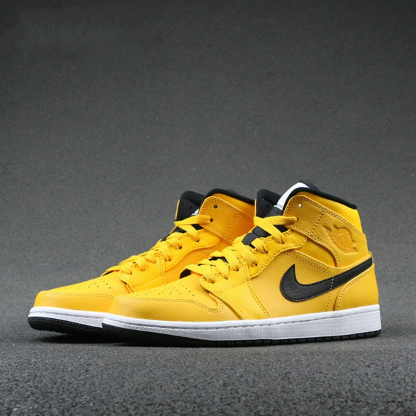 Giày Nike Air Jordan 1 Mid GS 'University Gold' 554725-700 - Hình ảnh 4