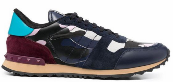 Giày Valentino Garavani Men Blue Leather Sneakers VY0S0723TCCE77