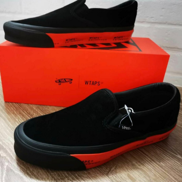 Giày Vans WTAPS x Classic Slip-On LX 'Black Orange' VN0A45JK20E - Hình ảnh 5